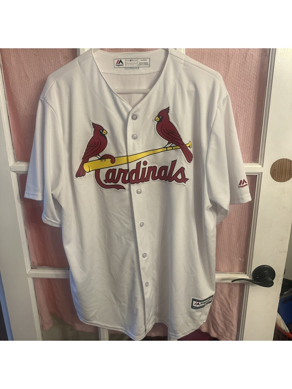 ST. Louis Cardinals White Majestic Cool Base Jersey XL
